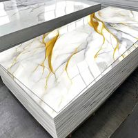 Panel de Pared de Mármol UV de Diseño Moderno, Materiales Decorativos Flexibles Adecuados para Paredes, Panel de Pared 3D, Panel de Separación para Baño