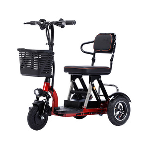 Tricycle électrique pliant scooter pour personnes âgées handicapés ménage petite voiture légère à batterie au lithium à trois roues - Product Image 1