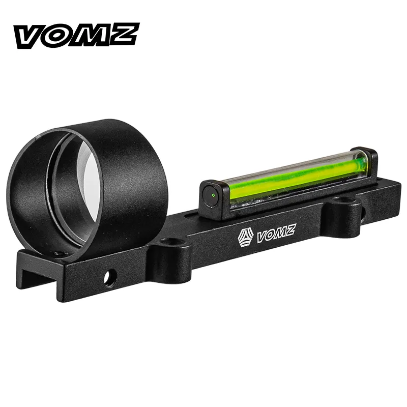 VOMZ 1x28 Green Fiber Red Dot Sight Collimator Sight Past op railrails Schroefbevestiging Kan zonder batterijen worden gebruikt