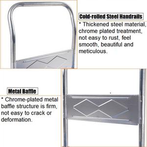 माल परिवहन के लिए गर्म बिक्री क्रोम प्लेटेड स्टील फोल्डेबल भारी शुल्क हैंड ट्रॉली - Product Image 3