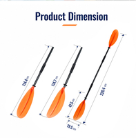Vente d'usine – Pagaie de kayak et planche à pagaie combinées en deux sections pour activités aquatiques en extérieur