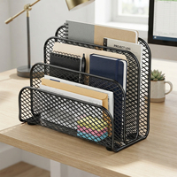 Organisateur de bureau pour papier, factures et courrier, trieur de courrier de comptoir à 3 compartiments pour reçus de bureau