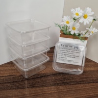 Boîte d'emballage carrée de qualité alimentaire en plastique PET jetable haute transparence pour gâteau pain fruits Dessert Sushi salade