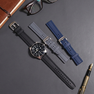 Bracelet de montre en caoutchouc FKM imperméable Jettda compatible avec Breitling Avenger Blackbird Yellow Wolf 20 mm 22 mm - Product Image 5