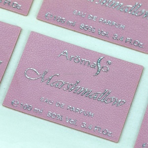 Custom <b>Waterproof</b> Adhesive Sticker <b>Labels</b> Leather Embossed Printing Perfume Bottle <b>Label</b> for Candle & Perfume & Cosmetic - Product Image 3