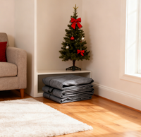 Sac de rangement rectangulaire pour sapin de Noël avec poignées pour l'organisation, résistant à l'humidité, design moderne et simple, pour usage extérieur, shopping