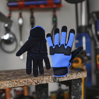 Gants de sécurité professionnels en cuir microfibre texturé, anti-choc, anti-vibration, respirants, à doigts entiers, pour mécaniciens