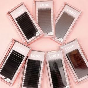 Matte Natural Eyelash Extensions <b>Individual</b> <b>Lash</b> Extensions PBT Material Vegan Cruelty-Free Easy Fan Tray Russian Las Extension - Product Image 1