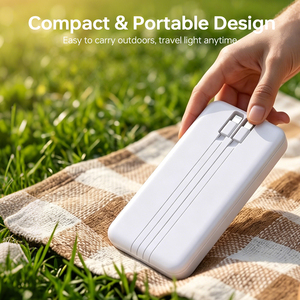 Banco de Energía de Carga Rápida de 10000 mAh con Entrada Dual, Cables Tipo C e <span class=keywords><strong>iOS</strong></span> Integrados, Pantalla LED, Cargador Portátil - Product Image 6