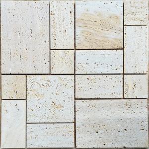 Mosaico de Piedra Caliza Natural Amarilla para Paredes Exteriores de Hoteles Modernos y Pisos de Villas con Jardín - Product Image 1