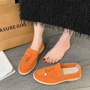 Mocassins pour femmes, chaussures plates en faux daim, doublées de polaire, semelle en caoutchouc, confort décontracté - Product Image 4