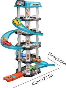 Ept Đồ chơi xe ô tô thiết kế mới bé trai chơi trò chơi thiết lập thành phố 5 tầng Racing theo dõi trượt xe đậu xe nhà để xe đồ chơi cho trẻ em - Product Image 2