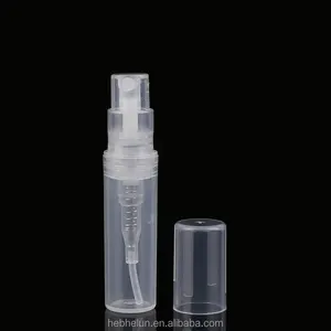 Bouteilles de parfum en plastique, 2ml, 3ml, 4ml, 5ml, blanc clair, noir, échantillon de voyage, à sertir