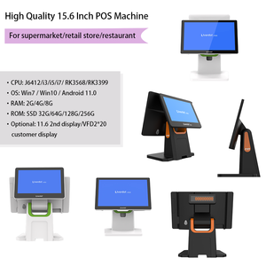 Liverdol All-in-One màn hình cảm ứng <span class=keywords><strong>POS</strong></span> thiết bị đầu cuối máy với máy quét mã vạch, máy in, khách hàng hiển thị cho nhà hàng và quán cà phê - Product Image 2