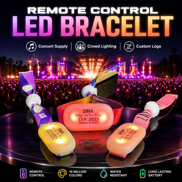Longstargift 433MHz Remote Control Multi Color Flashing Live Show Fan Engagement Venue Experience LED Light Glow Bracelet