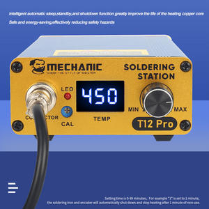 Mécanique T12 <span class=keywords><strong>Pro</strong></span> Station de Soudage Chauffage Rapide Thermostatique 72W <span class=keywords><strong>Fer</strong></span> À <span class=keywords><strong>Souder</strong></span> Pour Carte Mère Bga PCB Réparation - Product Image 6