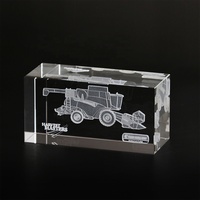 Cube en cristal optique K9 personnalisé avec gravure laser 3D du LOGO, modèle de coffre de voiture, décoration en cristal, souvenirs