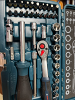 Jeu de clés à cliquet Bosch 37 pièces 1/4'' à couple élevé, kit d'outils manuels pour réparation automobile