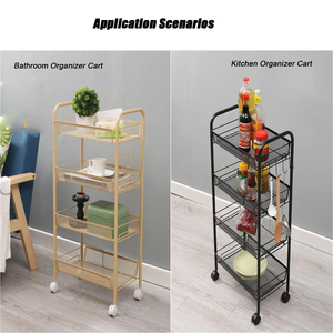 Carrito de Almacenamiento de Cocina de 5 Niveles, Carrito Rodante de Metal Multicapa, Estante de Almacenamiento Multifuncional, Organizador - Product Image 6