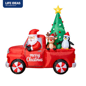 Santa Claus Inflable Luminoso de Poliéster Estilo Motorizado de 7.8 pies con LED Integrado para Decoración Navideña de Jardín, Patio y Fiestas al Aire Libre - Product Image 3