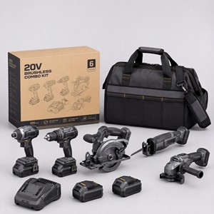 20V Brushless 5-in-1 Cordless Power Tool Kit with Hard Case 3-Year Warranty for Construction & Industrial Use 2 <b>Li</b>-<b>ion</b> <b>Batteries</b> - Product Image 6