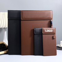 Portapapeles de Conferencia A4 de Cuero PU con Logotipo Personalizado, para Negocios, Hoteles, Oficinas, Regalo, Bloc de Notas para Firmas, Carpeta Magnética