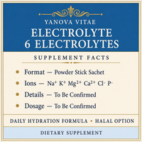 Mélange de poudre de boisson électrolytique 6 électrolytes sans sucre