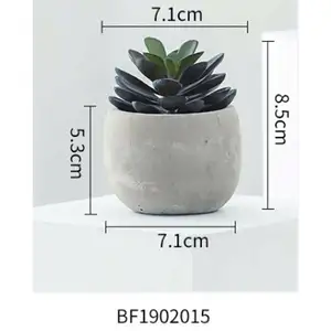 Hot indoor decoration Mini Faux Succulent Plants potted with mini round base for home decoration