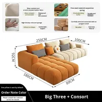 Modernes Creme-Stil Bubble Modulares Sofa - Großes Chenille-Stoff Wohnzimmer-Sofa