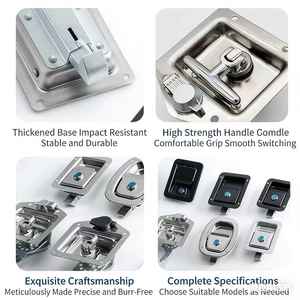 قفل صندوق أدوات NIWO MS866-5 من الفولاذ الكربوني الأسود، قفل صندوق الشحن، أقفال صناعية للمركبات، أقفال بمقبض دوار - Product Image 6