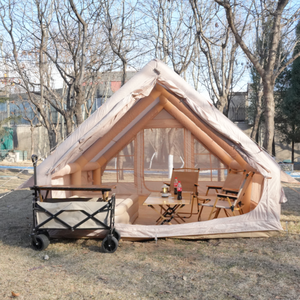 Tentes de camping portables gonflables de grande taille, imperméables 3000 mm, couleur kaki, pour toutes les saisons, prix d'usine en gros, résistantes et rapides à monter - Product Image 3