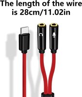 Typ-C zu Dual 3,5mm AUX-Kabel Kopfhörer-Mikrofon-Splitter Hi-Res DAC Audio-Adapter für PC-Gaming Tragbar