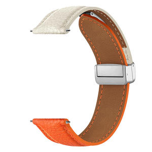 Nouveauté Bracelet de montre en cuir PU pour Samsung Huawei et bracelet de montre universel à bouton magnétique 20 mm 22 mm - Product Image 4