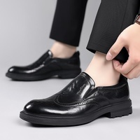 Chaussures habillées pour hommes Oxfords à enfiler en cuir polyvalent pain décontracté affaires formel Derby richelieu conception hauteur augmentant populaire
