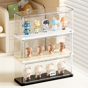 Rõ ràng Acrylic hiển thị trường hợp cho thu nhỏ con số và Funko POP LED-Lit chống bụi có thể tháo rời Kệ Stackable Showcase hiển thị - Product Image 5