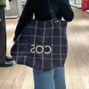 可定制标志大文学格子手提包时尚多功能格子单肩包，适合旅行购物或日常使用 - Product Image 6