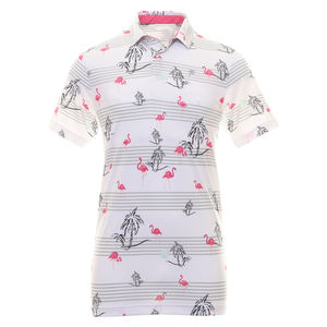 شعار مخصص تصميم الضلع بولو الرقبة الرسم الكامل جميع أنحاء ملابس الرجال الأمريكية الرجال الرطوبة ويفتل قمصان الغولف البولو - Product Image 5