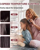 Mini lisseur de cheveux rechargeable sans fil à 3 vitesses de réglage de la température, lisseur de cheveux portable pour femmes, pour la maison et les voyages