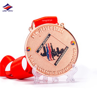 Longzhiyu 17 ans itf fabricant de médailles de taekwondo prix personnalisé médaille de jiu jitsu en gros nouvelle médaille de karaté en argent unique