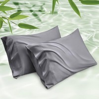 Taies d'oreiller rafraîchissantes en bambou de luxe personnalisées, housse de coussin écologique respirante, douce et soyeuse pour l'été