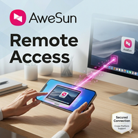AweRay Sunlogin AweSun Sınır Ötesi Konum Kontrolü Uzaktan Masaüstü Erişimi Evrensel Planı 1 Yıllık Abonelik