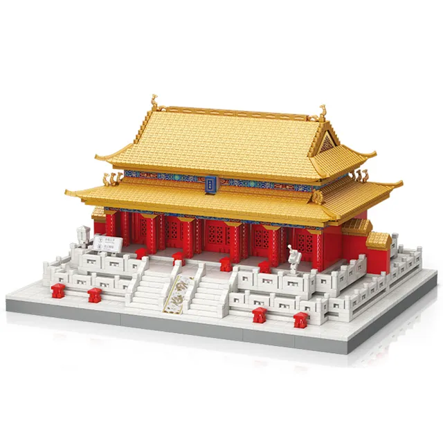 Juego de bloques de construcción de plástico para niños, juguete de construcción de alta calidad, arquitectura china antigua, atracción turística, 2022 piezas, 3962