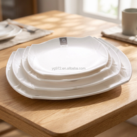 Assiettes à dîner carrées en mélamine, nouveau prix d'usine, pièces