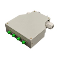 Boîtier de terminaison fibre optique 4 ports à montage sur rail DIN, cassette de raccordement 4 fibres FC APC FTTH pour armoire de télécommunications