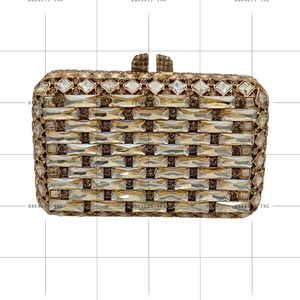 Sac de soirée élégant pour femme avec cristaux carrés, pochette à strass étincelants, sac à bandoulière brillant pour le Nouvel An et les sorties nocturnes - Product Image 4