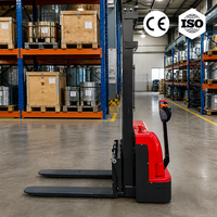 Gerbeur Électrique Complet 2T, Chariot Élévateur Hydraulique pour Palettes 1,5 Tonne, Gerbeur à Portée de 3,5 m avec Déplaceur Latéral, Prix de Gros