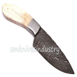 มีดล่าสัตว์ดามัสกัส9นิ้ว,มีด Sm ทำจากเหล็กกล้าคาร์บอนสูง4-5มม. พร้อม Scrimshaw Work (Smk1322) Smk1322 PK - Product Image 4
