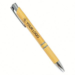 Stylos à bille en bambou personnalisés avec logo publicitaire pour les événements promotionnels et les salons professionnels - Product Image 1