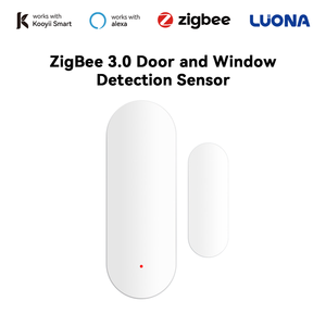 Zigbee スマートドアウィンドウ接触センサー コンパクトサイズ 盗難防止 リアルタイムアプリアラート ホームセキュリティ検出器 - Product Image 1