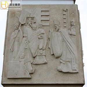 Sculpture murale en pierre Jiahua, style chinois, art décoratif pour colonne d'entrée de cour - Product Image 1